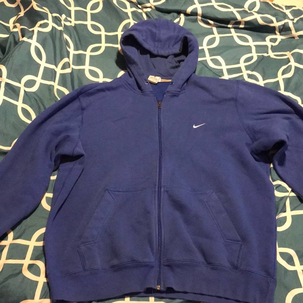 Used Blue Nike Hoodie Size Xl